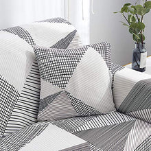 Topchances - Copridivano elasticizzato per divano e divano con stampa + 1 federa dello stesso colore, colore: Moka, 2 posti