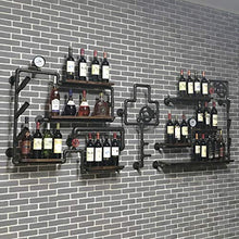 MoDi Wine Rack Retro Style Industriale Tubo di Acqua a Parete Vino Rack