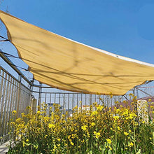 GEBIN Tenda A Vela Rettangolare, HDPE Traspirante Protezione Raggi UV Campeggio, Ombreggiante Resistente per Giardino, Balcone & Terrazza (4 x 6m)