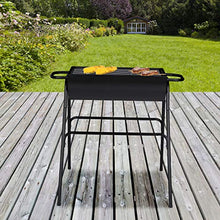 Relaxdays Griglia Portatile, Instant Barbecue da Giardino, BBQ Rettangolare con Manici, HLP: 82 x 89 x 87 cm, Nero