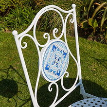 Arontime - Set da tavolo da bistrot con tavolo da 60 cm, con 2 sedie pieghevoli, mobili da giardino