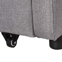 homcom Divano Letto 2 in 1 con Vano Contenitore e Design Moderno, Letto Singolo, Imbottito e Rivestito in Lino Grigio