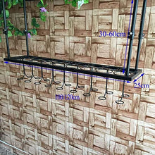 DJSMjbj - Portabicchieri in ferro battuto da appendere al soffitto, supporto per vino, facile da installare, 100*25c