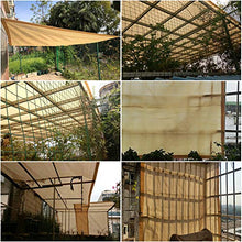 GEBIN Tenda A Vela Rettangolare, HDPE Traspirante Protezione Raggi UV Campeggio, Ombreggiante Resistente per Giardino, Balcone & Terrazza (4 x 6m)