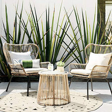 Aimir Set di Mobili da Giardino per Esterni, Divano Modulare in Rattan Manuale 3 Pezzi E Tavolino da caffè Dispositivo di Conversazione per Balcone Kit per Mobili da Giardino per La Casa