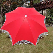 YYBD Accessori per ombrelloni da Interno Ombrelloni da Esterno con Frange Ombrellone da Giardino per Esterni, Rosso/Bianco