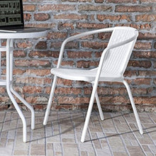 VERDELOOK iOS, Sedia Bianca con braccioli per l'arredo del Giardino, 53.5x60.5x74 cm