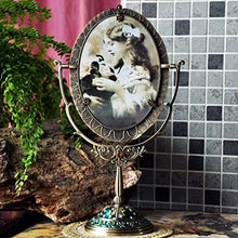 Specchio Da Tavolo Single-Sided, Specchi D'Argento Di Bellezza Di Principessa Di Trucco Di Principessa Di Trucco Del Metallo Del Retro Telaio Metallico D'Argento