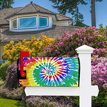 Colorato Tie Dye Rainbow Mailbox Copre Magnetico Giardino Yard Home Decor Dimensione Standard 23 "x 45,7 cm