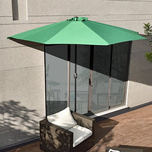 [casa.pro]® Ombrellone a Mezzaluna Ø300cm Verde Manovella Giardino Parasole