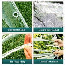 GOODLUKE Telone Trasparente Impermeabile, Tela Pioggia Telo in Plastica PVC Clear Resistente con Occhielli, Coperture in Fogli per Piante da Fiore per Esterno Interno (0,35 mm & 450g/m²),300x400cm