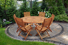 INTERBUILD REAL WOOD Casino Poltrona Pieghevole con braccioli, Finitura in Teak Dorato (2 Pezzi/Set)