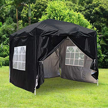 Gazebox a compatto pop-up integrale giardino, con 4 pannelli laterali,Black