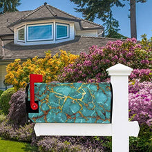 Marmo Teal Glod Stone Art Mailbox Copre Magnetico Giardino Cantiere Casa Decor Dimensioni Standard 53,3 cm x 45,7 cm