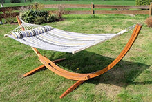 SAS AS-S 320cm Sopporto de Amaca in Legno larice MOD. NAGUA Tutte Vite Inox + Amaca Imbottita + Cuscino