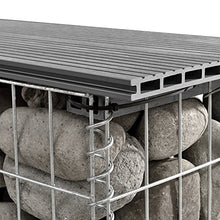 pro.tec] Panchina gabbione Grigio di Alta qualitá con Sedile in WPC