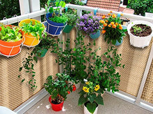 Polyrattan Balkonverkleidung Sichtschutz Balkonsichtschutz anthrazit braun weiß schwarz kupfer grün Meterware Balkonbespannung 17,49€/Quadratmeter (H 110cm, RD18 -hell beige)