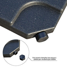 Outsunny Set 4pz Base per Ombrellone da Giardino in Plastica 50 × 50 × 7.5cm