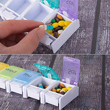 Aomier - Contenitore per compresse 7 giorni, per medicinali, vitamine, olio di pesce, integratori alimentari