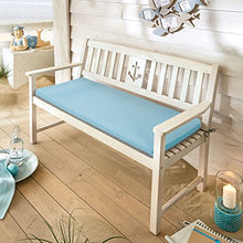 Pureday Garden Bench Anchor - Panchina in Legno Marittimo - 2 posti - Legno di eucalipto - Bianco