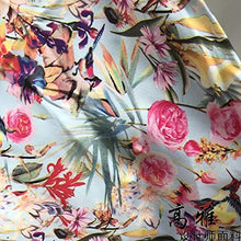 Tessuto decorativo per fiori rosa colibrì, 0,5 m