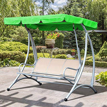 Hemoton Top Altalena Copertura Swing All'aperto Baldacchino di Ricambio Portico Coperchio Superiore per Patio Yard M Verde