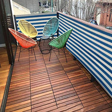 SMLJFO - Parabrezza per balconi e privacy, per veranda, terrazza, balcone, con 10 fascette (1 × 5 m) blu