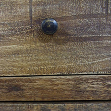 Kshzmoto Comodo Comodino Fatto a Mano, Comodino in Legno massello in Stile Vintage 48 x 35 x 64 cm-con 2 cassetti