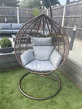 Uova ruggine appeso uovo sedia altalena terrazza Giardino,Brown