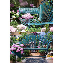 Sedile per Sedia da Giardino in Ferro Battuto Rustico in Metallo in Ferro Battuto per Esterni Design in Piuma di Pavone