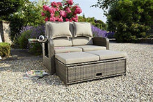 greemotion Bahia Divano da Giardino in Rattan con Isola, 220 kg, Marrone, 118x75x96 cm - Arredi Casa