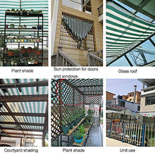 Copertura in Rete in Tessuto Parasole, Copertura da Giardino per Copertura in Rete Domestica per Posto Auto Coperto, Design a Strisce Verdi e Bianche con Bordi Spessi