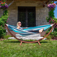 Vivere C8SPSN-SU Amaca Doppia Sunbrella con Supporto in massello di Pino Sunset, Solid Pine