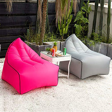 SINBROL - Divano Gonfiabile per Giardino, Campeggio, Parco, Cortile, Bianco, L