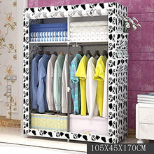 jooe Organizzatore Tela Armadio Assemblaggio Stoccaggio Vestiti Appesi Scaffali Metallo Portatile Camera da Letto Casa,B