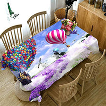 AMON LL Tovaglie Decorative Impermeabili per tovaglie, tovaglie, Lavanda e Mongolfiera Decorative,134x183cm