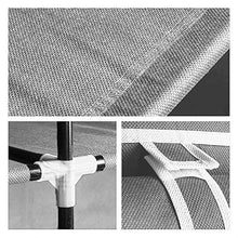 YIZHE Armadio Tessuto con 3 Porte Avvolgibili e Cerniera per Oggetti Personali, Abbigliamento, Armadio Salvaspazio Facile da Montare
