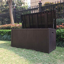 XLLLL Cassapanca da Esterno Box Contenitore di Plastica per Impennata Capannone in Legno Nero Durevole in Plastica PP Contenitore Contenitore per Esterno da Giardino