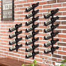 ZRCWW Parete Wine Rack, 4/6/8 Bottle Holder, Bottiglia di Vino Bagagli Display Rack, Verticale Rack Hanging Wine for Bar, Cantina, Cucina, Bronzo Metallo (Size : Hold 8 Bottles)
