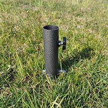 Hpory Supporto per ombrellone da giardino, con picchetto in metallo, per terrazzo, per ombrellone, diametro del foro 3,5 cm, in metallo, per balconi