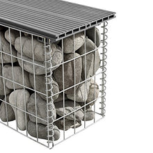 pro.tec] Panchina gabbione Grigio di Alta qualitá con Sedile in WPC