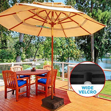 WAZA - Ombrello quadrato da 45,7 cm, con base per ombrelli staccabili, per patio, ombrelli per esterni, adatto a sabbia