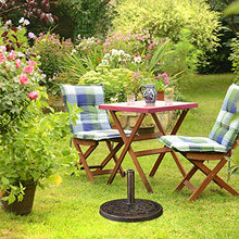 Arco Iris Base per Ombrellone, per Aste da 38-50 mm, Resistente Alle Intemperie, Giardino & Balcone, Ø 49,5 cm, Nero