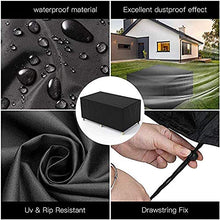 HUACHENG Copridivano Nero per Esterni Mobili da Giardino per Patio Coprisedili Impermeabili Coprisedili per sedie da Neve per Divano Copridivano Antipolvere-Argento, 220X220X85cm