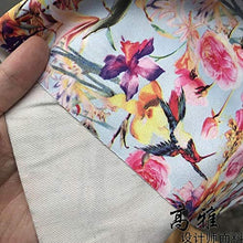 Tessuto decorativo per fiori rosa colibrì, 0,5 m