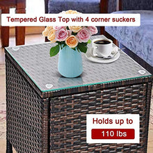 YRRA Set di mobili da Patio Set da 3 Pezzi con Conversazione in Rattan di Vimini da 3 Pezzi con tavolino Sedie e Cuscini Spessi Adatti per Giardino del Patio-Rosso
