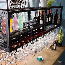 Classico LNDDB Wine Bar Parete Rack Hanging Rack Glass Bar, attaccatura del Supporto di Bottiglia Regolabile (Dimensioni: 80 × 35 × 45cm)