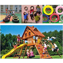 Altalena Tire Swing Children Hanging Seat, Safe E Fun To Bear Bambini All'aperto - Nero
