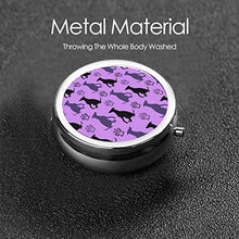 Whippet Shadows - Contenitore per pillole rotondo a 3 scomparti, in metallo, per medicina e vitamine, per viaggi all'aperto