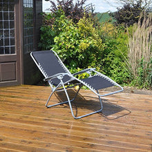 Kingfisher fsgc Gravity Sdraio Reclinabile da Giardino, Colore: Nero